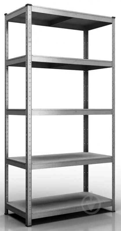 Стелаж 2000x1000x500 мм Меткас Бюджет сірий метал полиці 5 шт. цинкований (40535228)